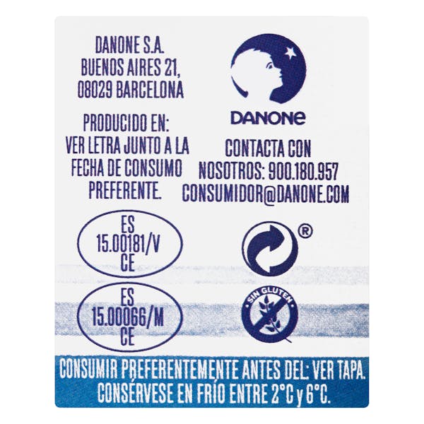 Yogur sabor fresa Danone