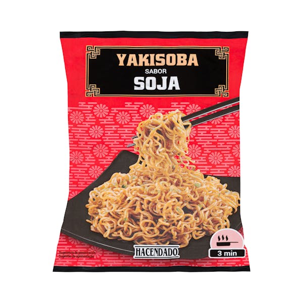 Fideos orientales Yakisoba sabor soja Hacendado