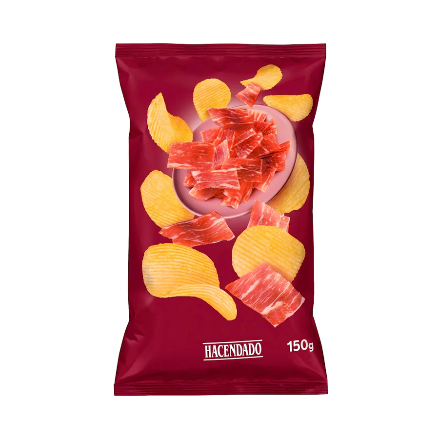 Patatas fritas onduladas sabor jamón serrano Hacendado – Mercadona – صورة المنتج