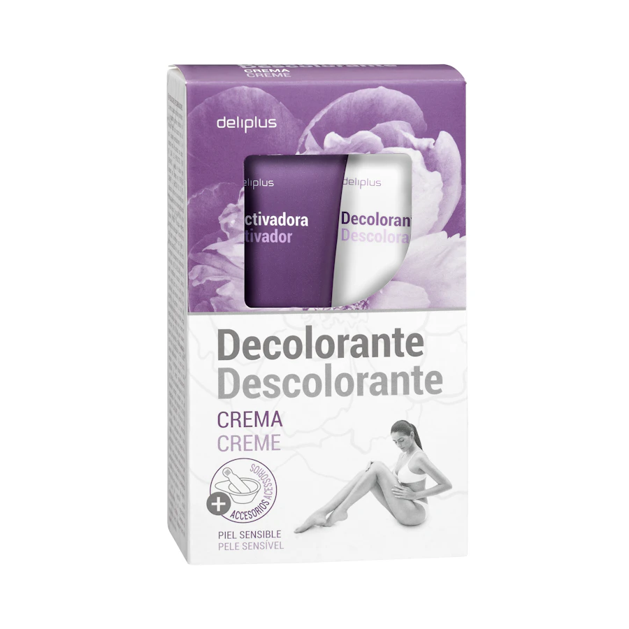 Crema decolorante rostro y cuerpo Deliplus piel sensible – Mercadona – صورة المنتج