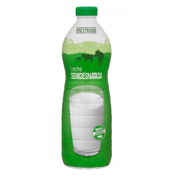 Leche semidesnatada Hacendado
