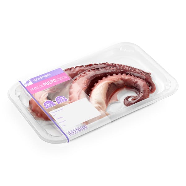Patas de pulpo cocido