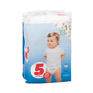 Pañales bebé talla 5 de 14-18 kg Deliplus