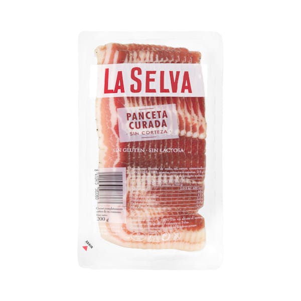 Imagen de Panceta curada sin corteza La Selva lonchas