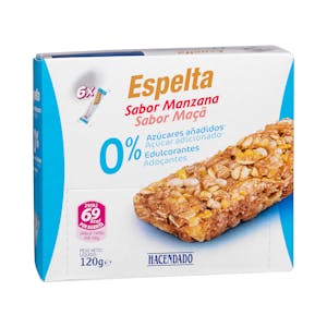 Barritas de espelta Hacendado sabor manzana