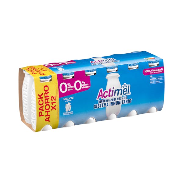 Bebida láctea natural Actimel 0% m.g