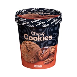 Helado chocolate y cookies Hacendado