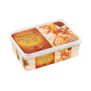 Helado vainilla praliné con nueces pecán Hacendado