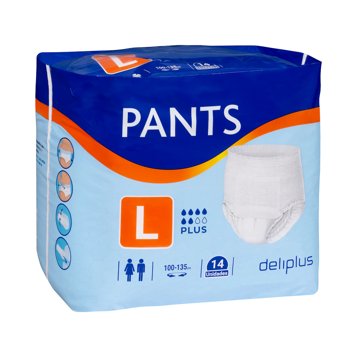 Pañal adulto braguita Deliplus Pants Plus talla L – Mercadona – صورة إعلانية للمنتج