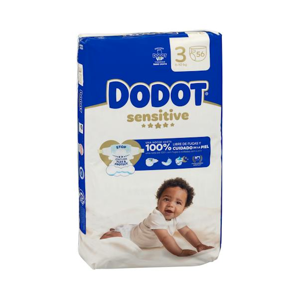 Pañales bebé talla 3 Dodot Sensitive de 6-10 kg