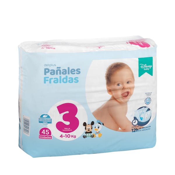 Pañales bebé talla 3 de 4-10 kg Deliplus