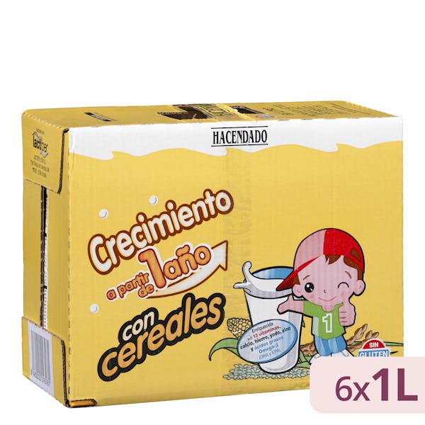 Preparado lácteo con cereales crecimiento Hacendado +1 año