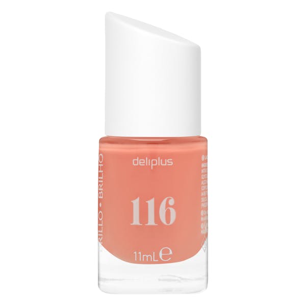 Laca de uñas alto brillo Deliplus 116 melocotón