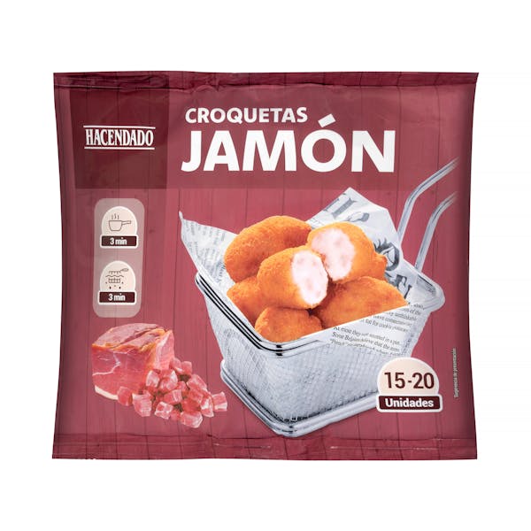 Imagen de Croquetas de jamón Hacendado ultracongeladas