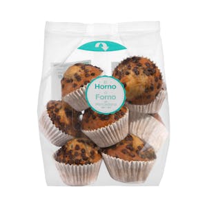 Magdalenas con pepitas de chocolate
