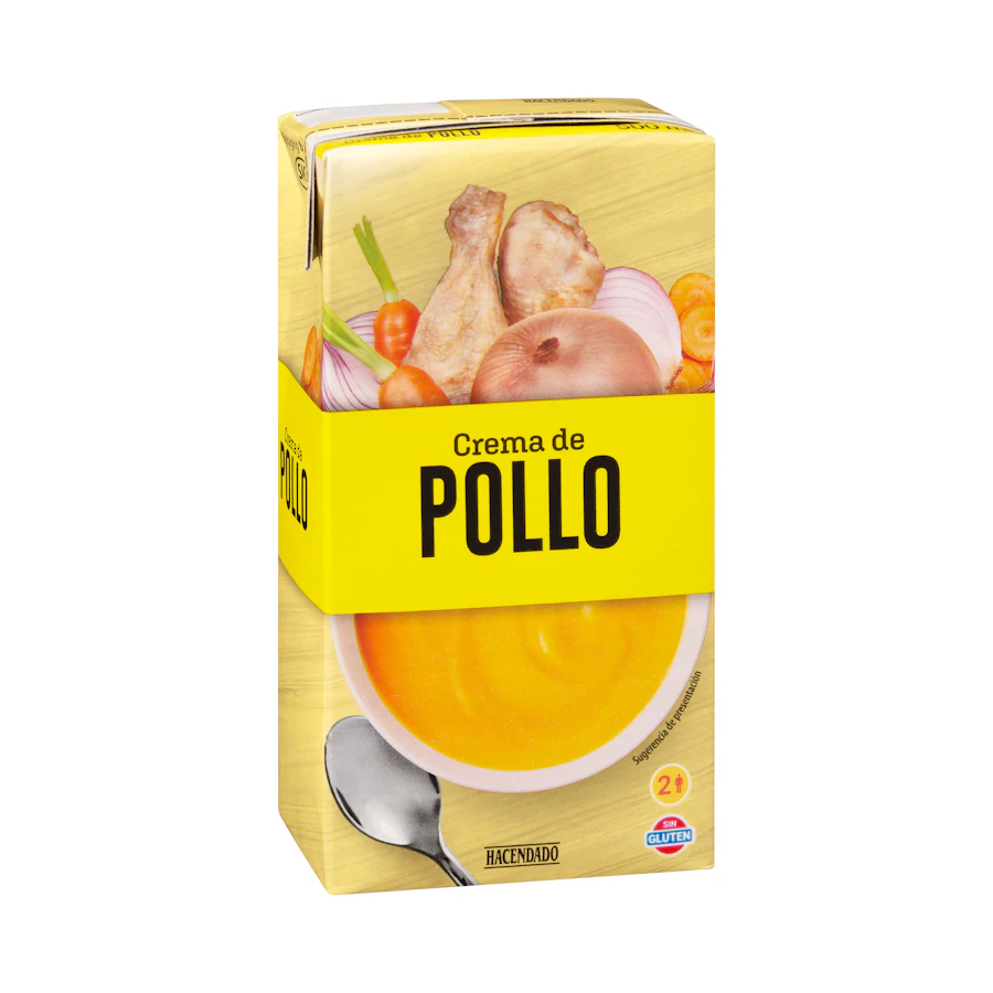 Crema de pollo Hacendado con verduras – Mercadona – صورة المنتج