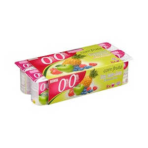 Yogur con fruta Hacendado 0% m.g 0% sin azúcares añadidos