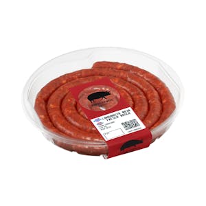 Longaniza roja fresca rosca