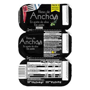 Filetes de anchoa en aceite de oliva Hacendado