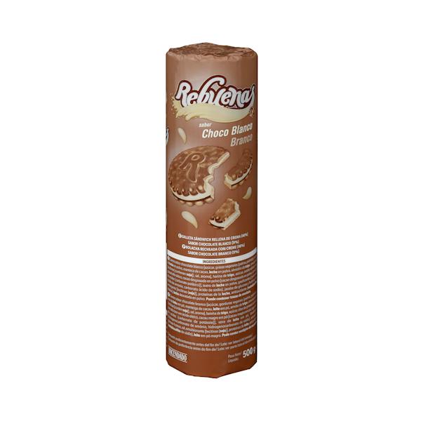 Galletas rebuenas Hacendado rellenas de chocolate blanco
