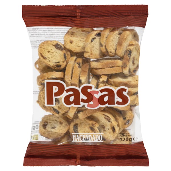 Pan tostado pasas Hacendado | Mercadona compra online
