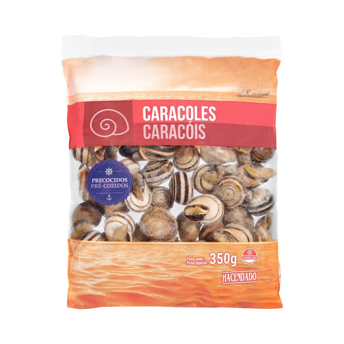 Caracoles precocidos Hacendado ultracongelados