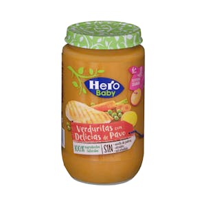 Papilla verduritas con delicias de pavo Hero Solo natur +6 meses