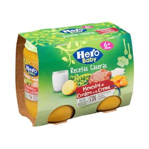 Papilla menestra de cordero a la crema Hero baby recetas caseras +6 meses