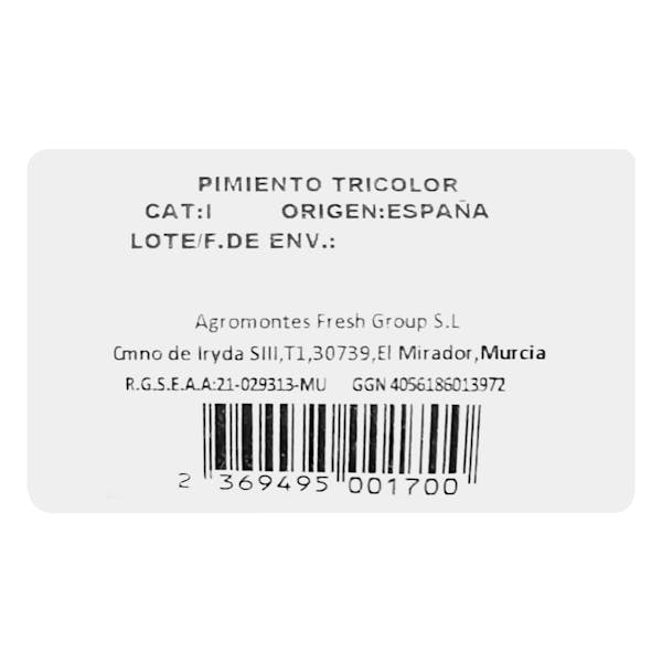 Pimientos tricolor