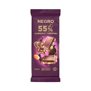 Chocolate negro 55% cacao Hacendado con almendras