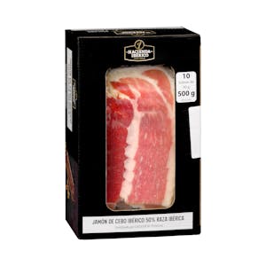 Jamón cebo ibérico 50% La Hacienda del Ibérico lonchas