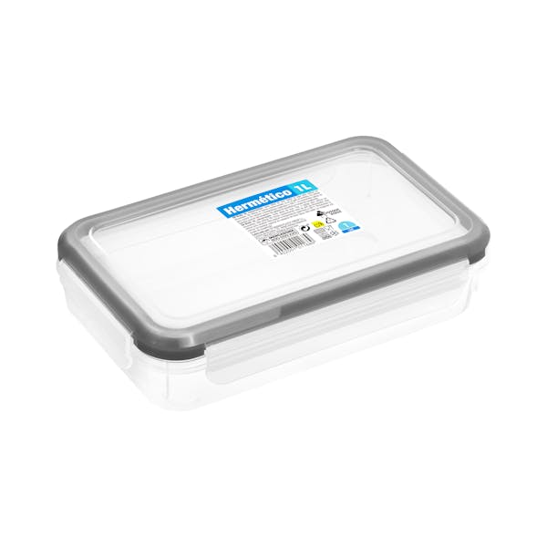 Imagen de Recipiente hermético de plástico rectangular 1L Bosque Verde