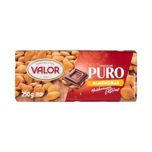 Chocolate puro Valor con almendras enteras