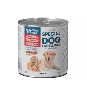 Bocaditos en salsa perro adulto con ternera, hígado y verduras