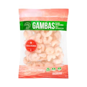 Imagen de Gamba pelada cruda tamaño grande Hacendado ultracongelada