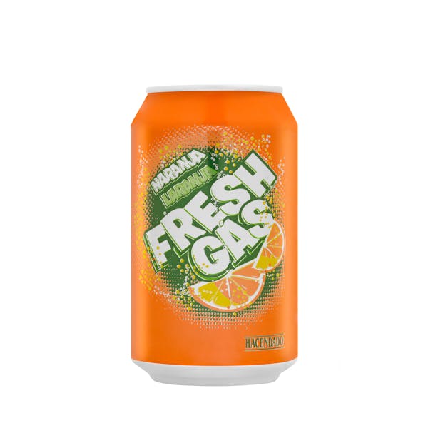 Refresco de naranja Hacendado fresh gas