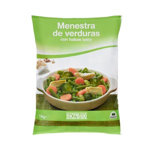 Menestra de verduras con habas baby Hacendado ultracongelada