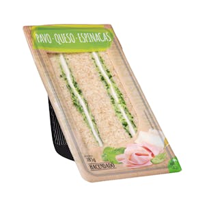 Sándwich pavo, queso y espinacas Hacendado