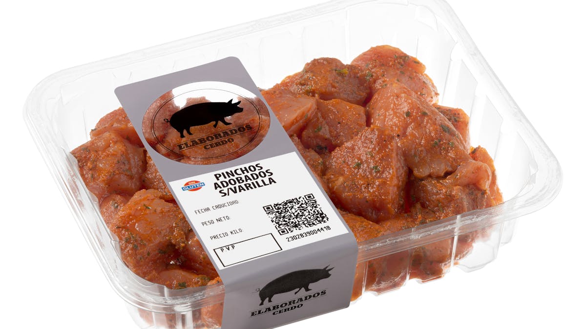 Pinchos de cerdo adobado sin varilla