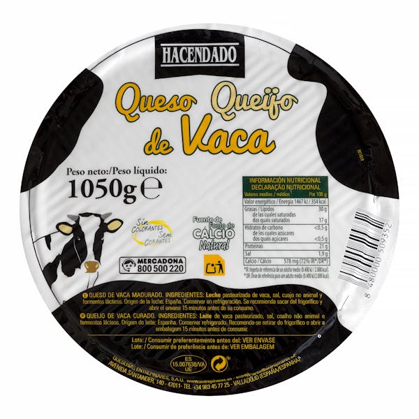 Queso tierno de vaca Hacendado