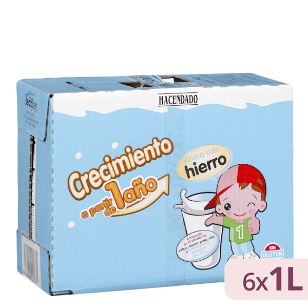 Preparado lácteo crecimiento Hacendado +1 año