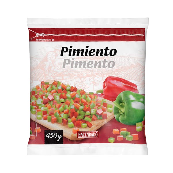 Imagen de Pimiento rojo y verde Hacendado ultracongelado
