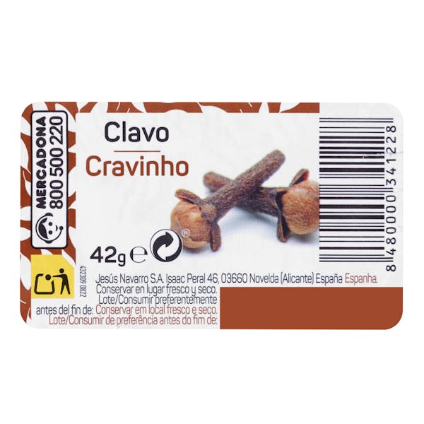 Clavo en grano Hacendado