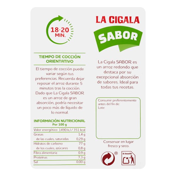Arroz redondo Sabor