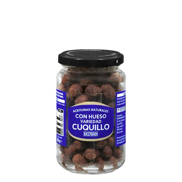Aceitunas negras Cuquillo con hueso Hacendado