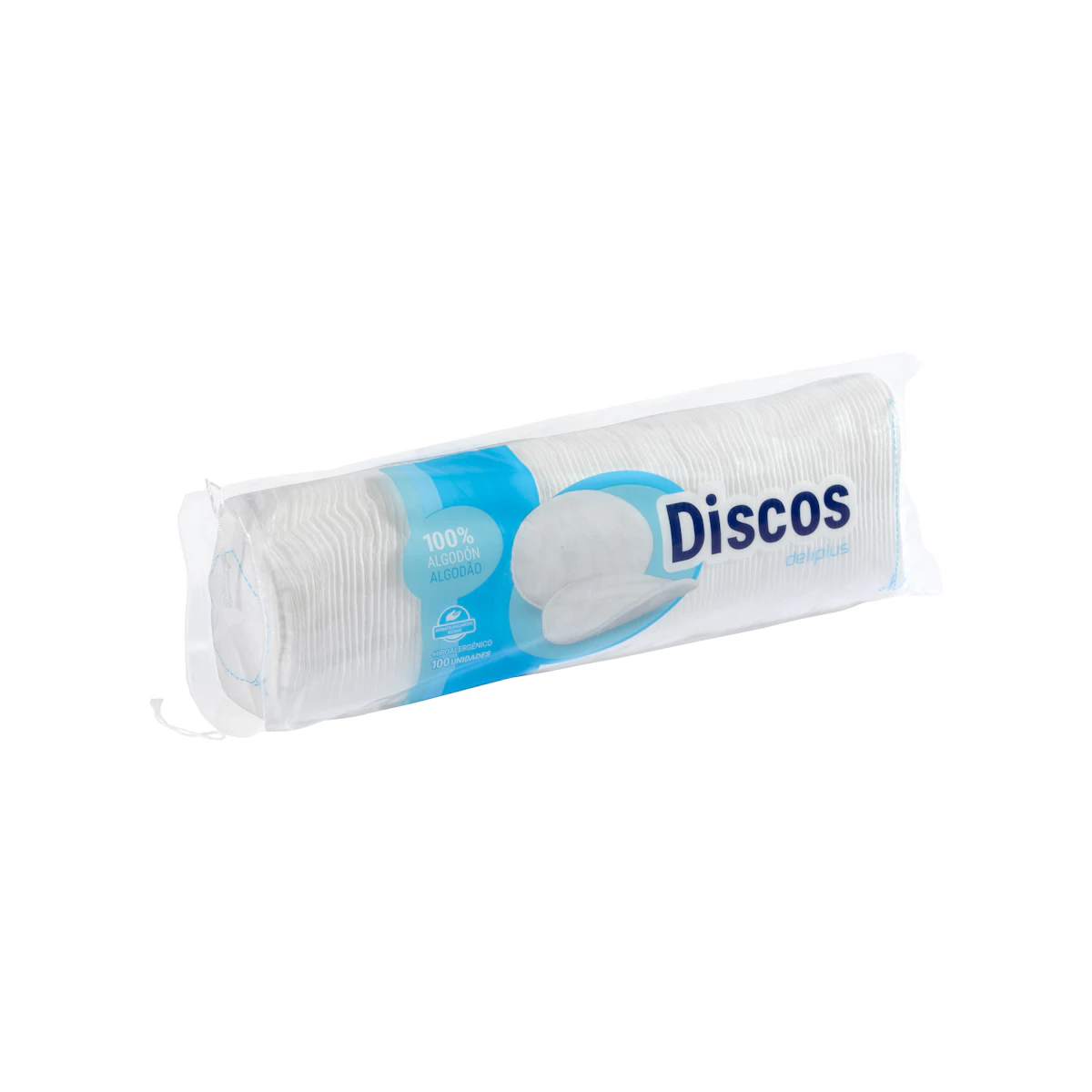 Discos desmaquillantes Deliplus ovalados algodón 100% – Mercadona – صورة إعلانية للمنتج