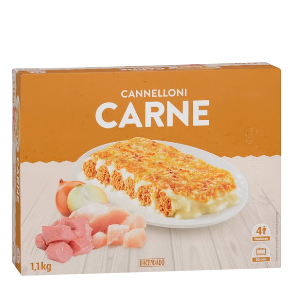 Canelones de carne Hacendado ultracongelados