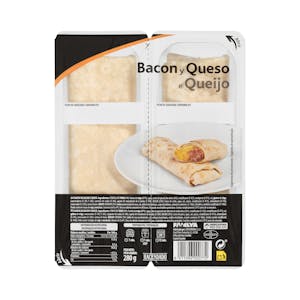 Flautas de bacón y queso