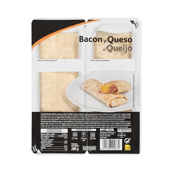 Imagen de Flautas de bacón y queso