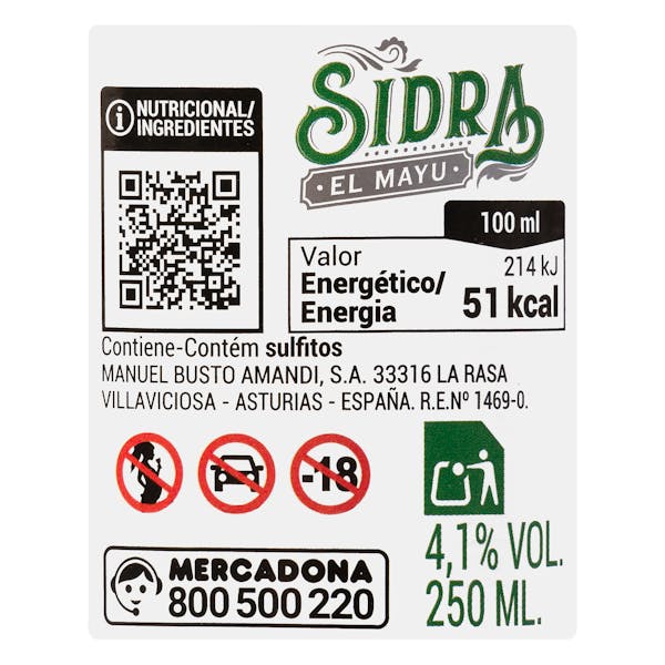 Sidra asturiana El Mayu